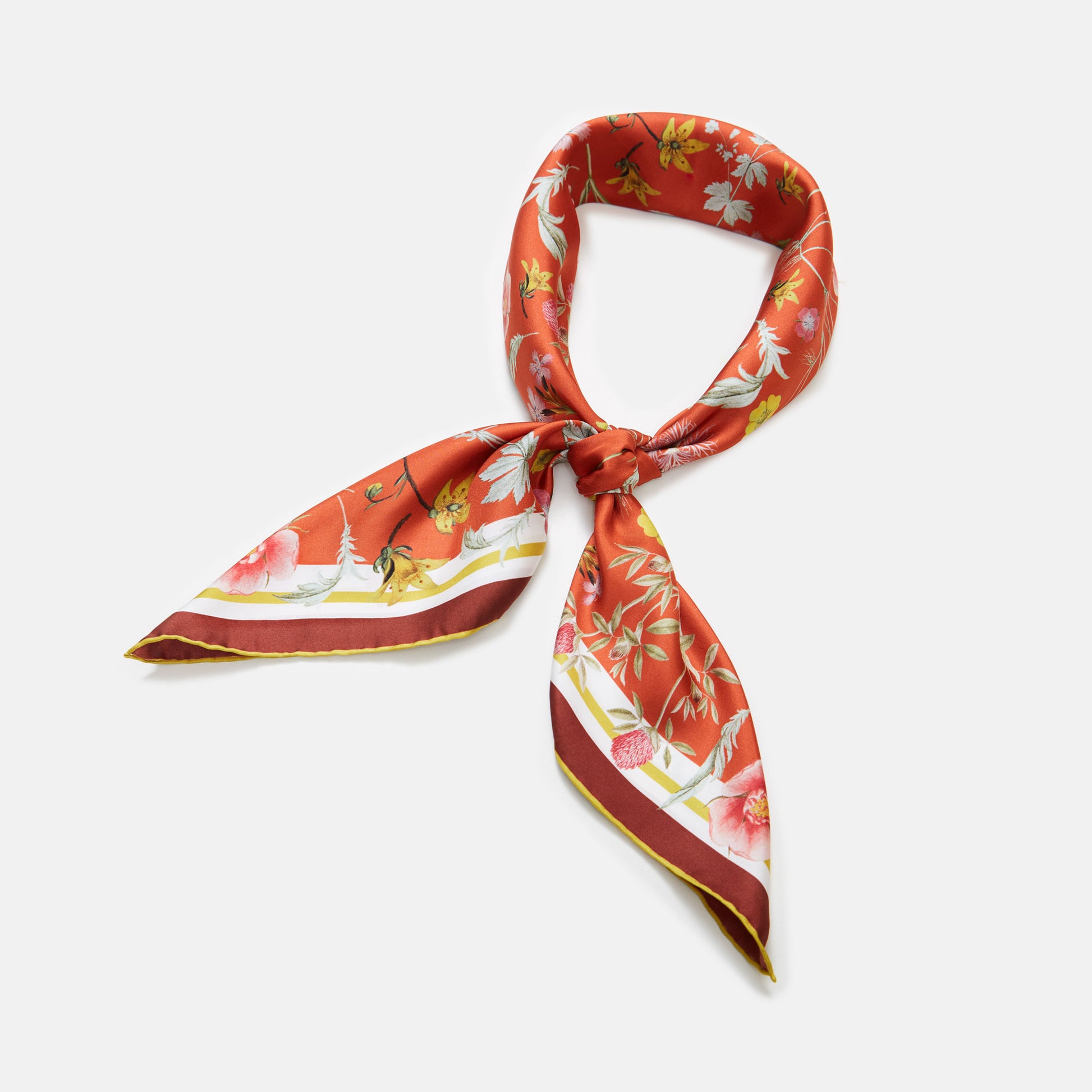 Flora Danica Denmark Autumn Garden silketørklæde Large scarf Autumn Garden