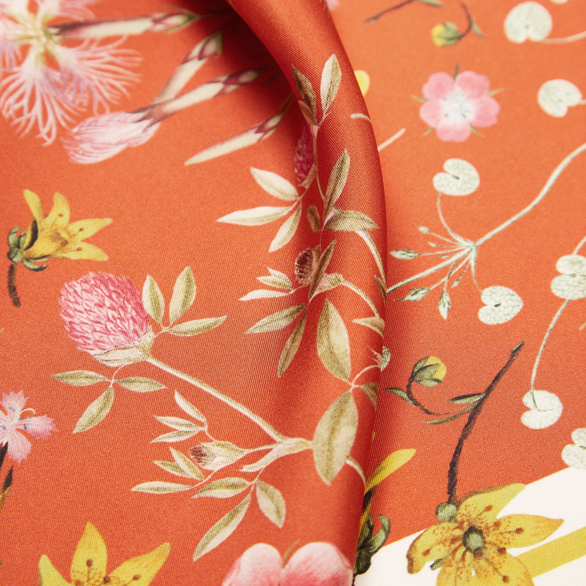 Flora Danica Denmark Autumn Garden silketørklæde Large scarf Autumn Garden