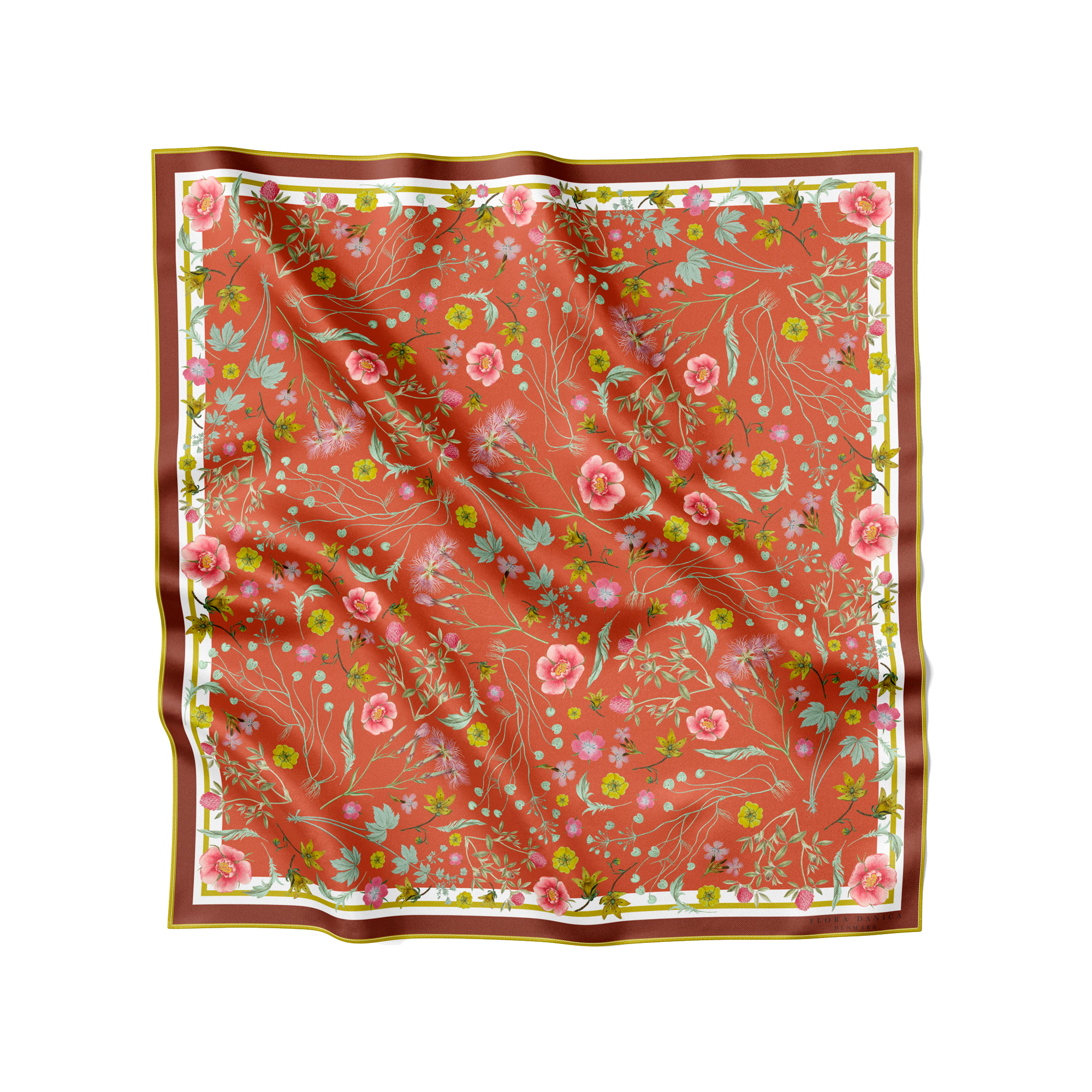 Flora Danica Denmark Autumn Garden silketørklæde Large scarf Autumn Garden