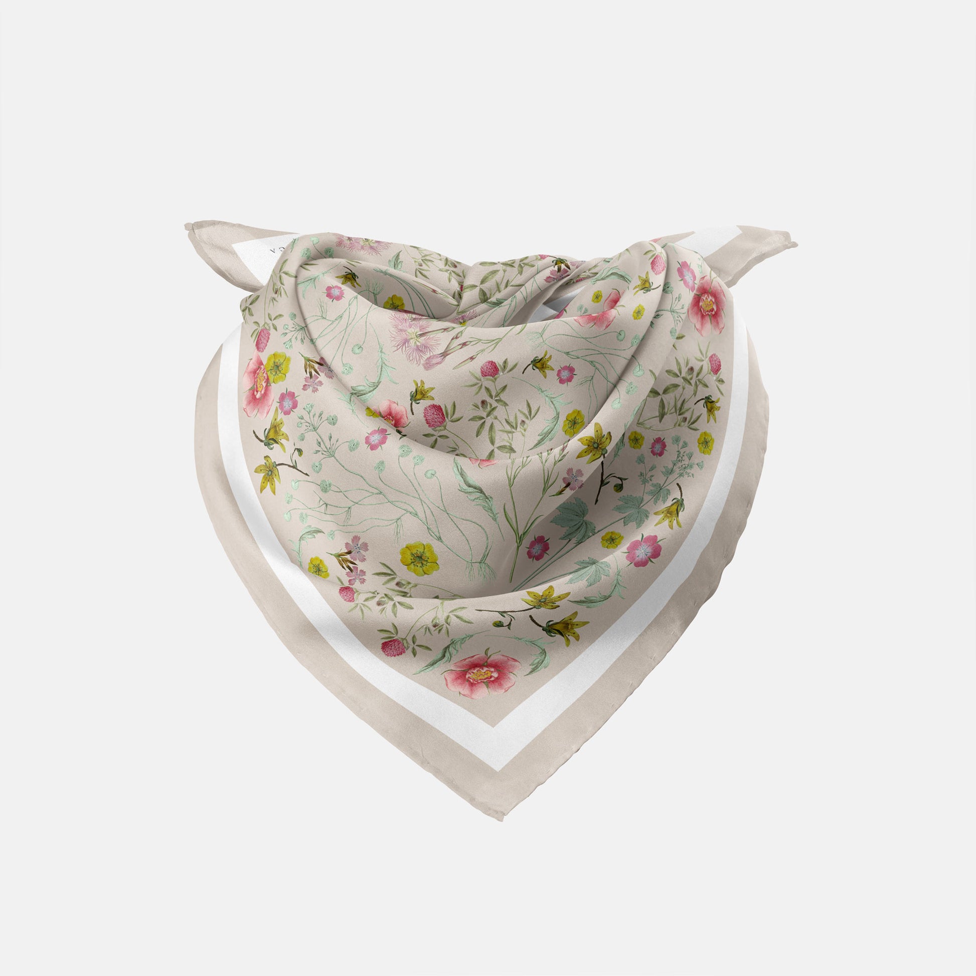 Flora Danica Denmark Beige Garden Silketørklæde Large scarf Beige Garden