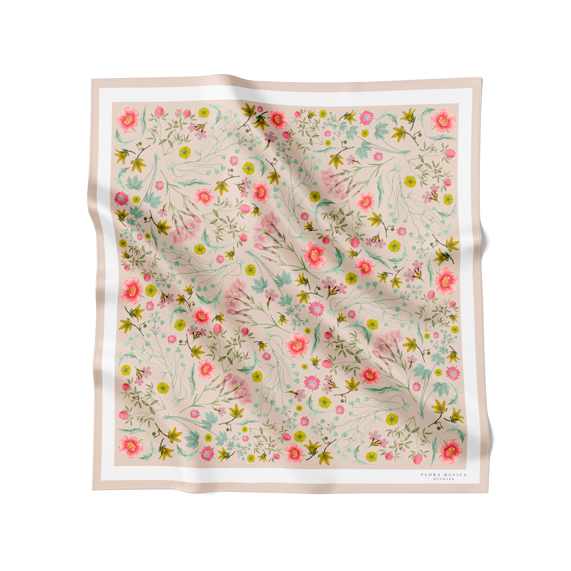 Flora Danica Denmark Beige Garden Silketørklæde Large scarf Beige Garden