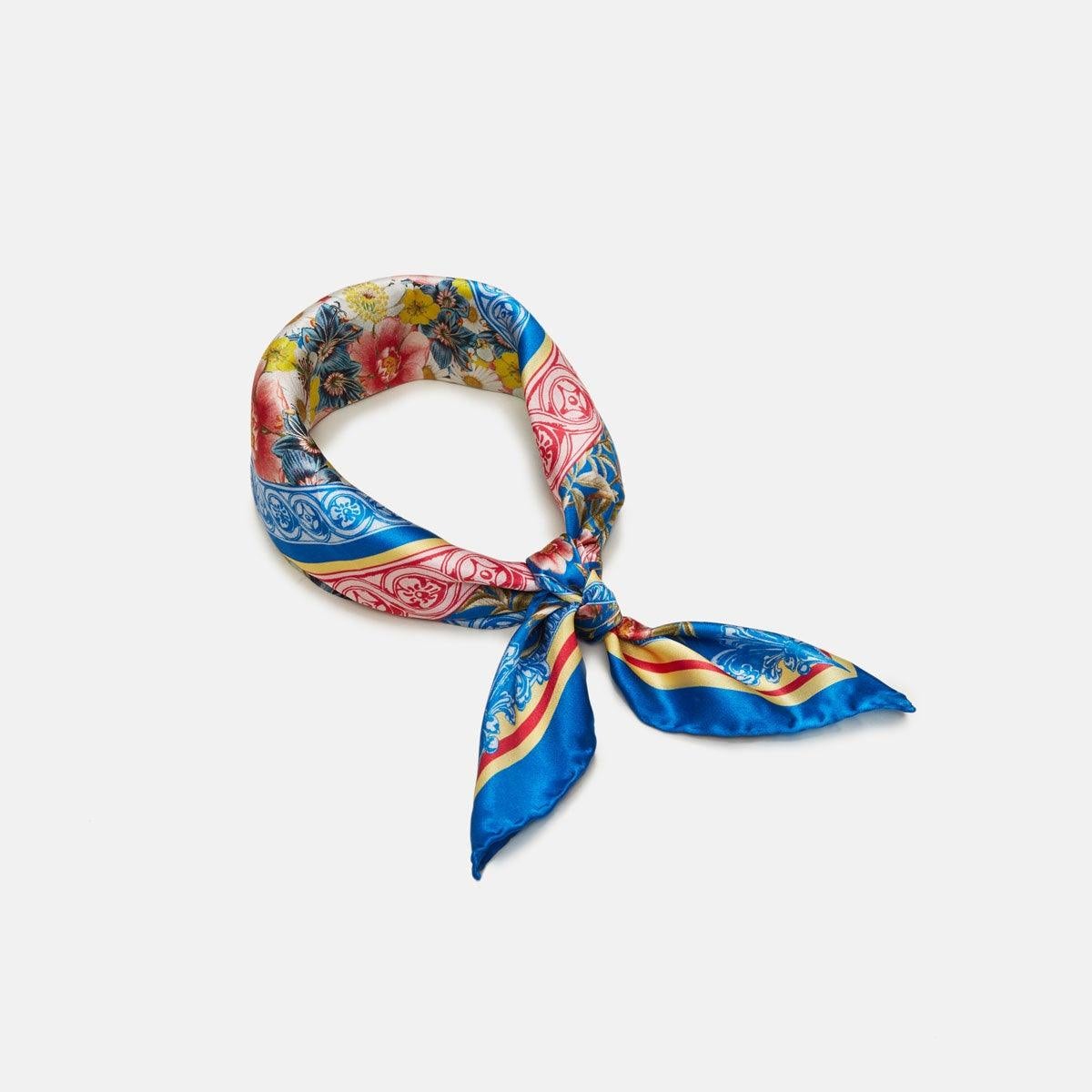 Flora Danica Denmark Blue Rose Garden silketørklæde Small scarf Blue Rose Garden