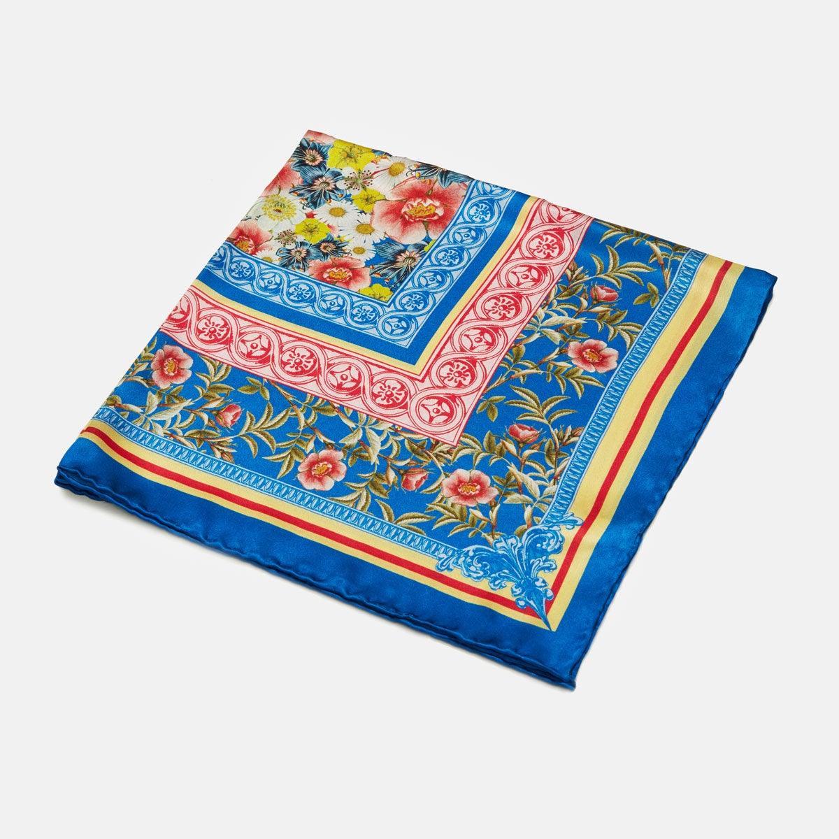 Flora Danica Denmark Blue Rose Garden silketørklæde Small scarf Blue Rose Garden