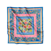 Flora Danica Denmark Blue Rose Garden silketørklæde Small scarf Blue Rose Garden