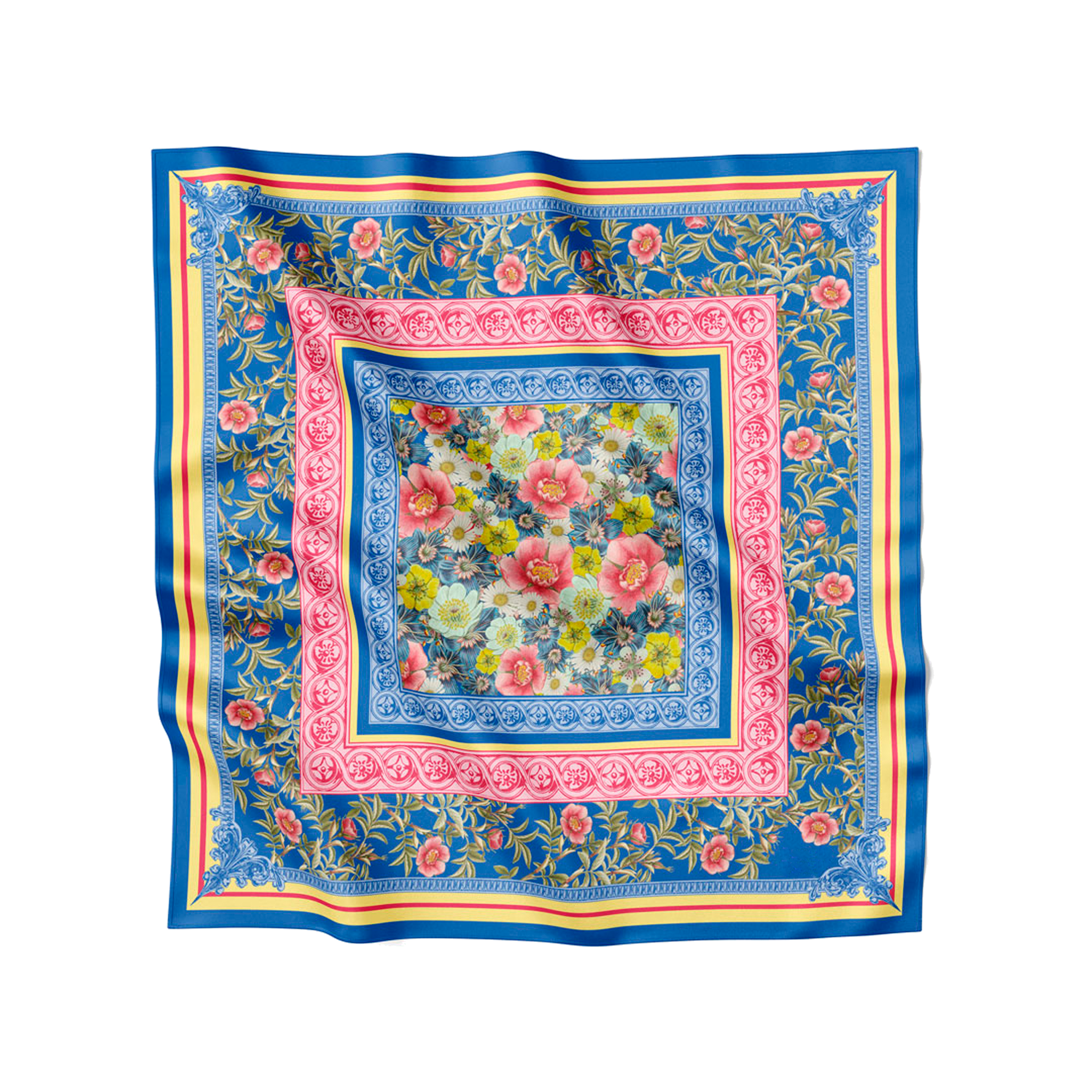 Flora Danica Denmark Blue Rose Garden silketørklæde Small scarf Blue Rose Garden