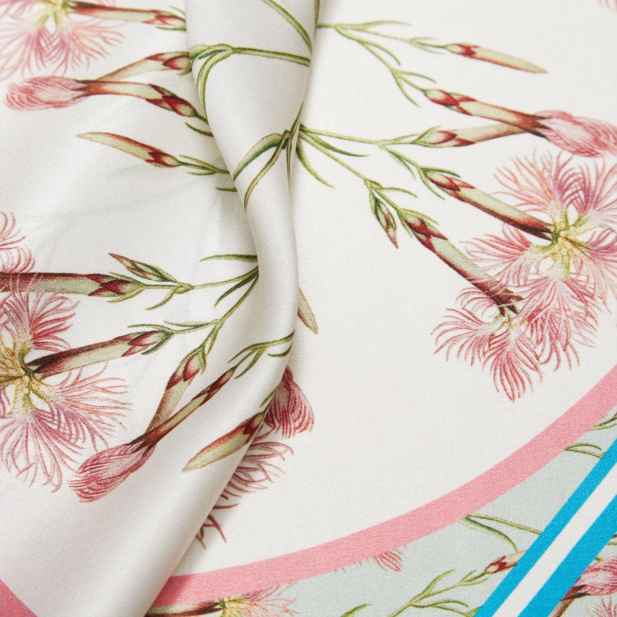 Flora Danica Denmark Blue and Pink Nellike silketørklæde Small scarf Blue and Pink Nellike