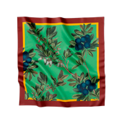 Flora Danica Denmark Burgundy Blueberries silketørklæde Large scarf Burgundy Blueberries