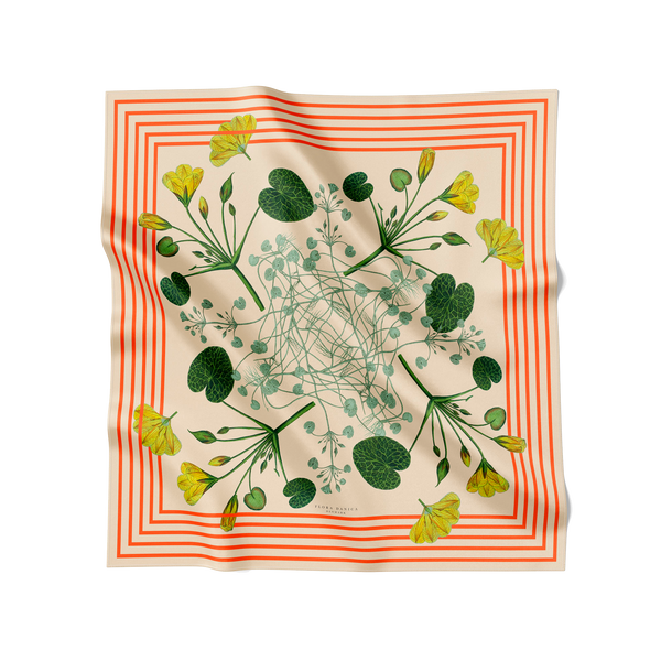 Flora Danica Denmark Candy Striped Blossom 53 silketørklæde Small scarf Candy Striped Blossom