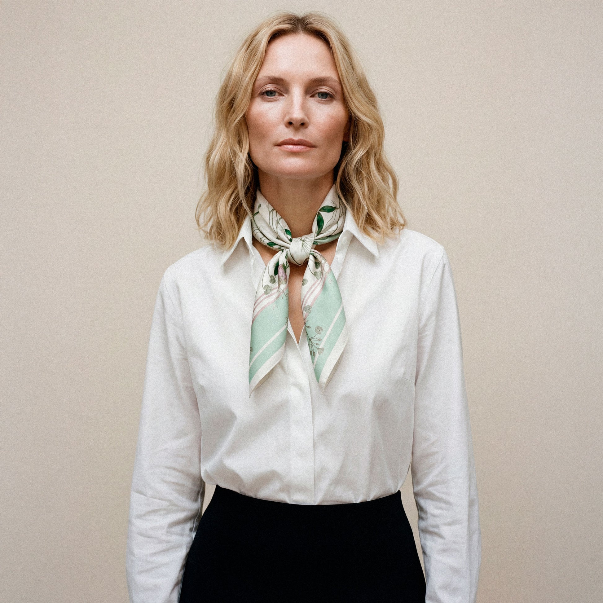 Flora Danica Denmark Celadon brise 70 Silketørklæde Medium Dobbeltsided scarf Celadon Brise