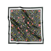 Flora Danica Denmark Charcoal Garden silketørklæde Large scarf Charcoal Garden Off-black