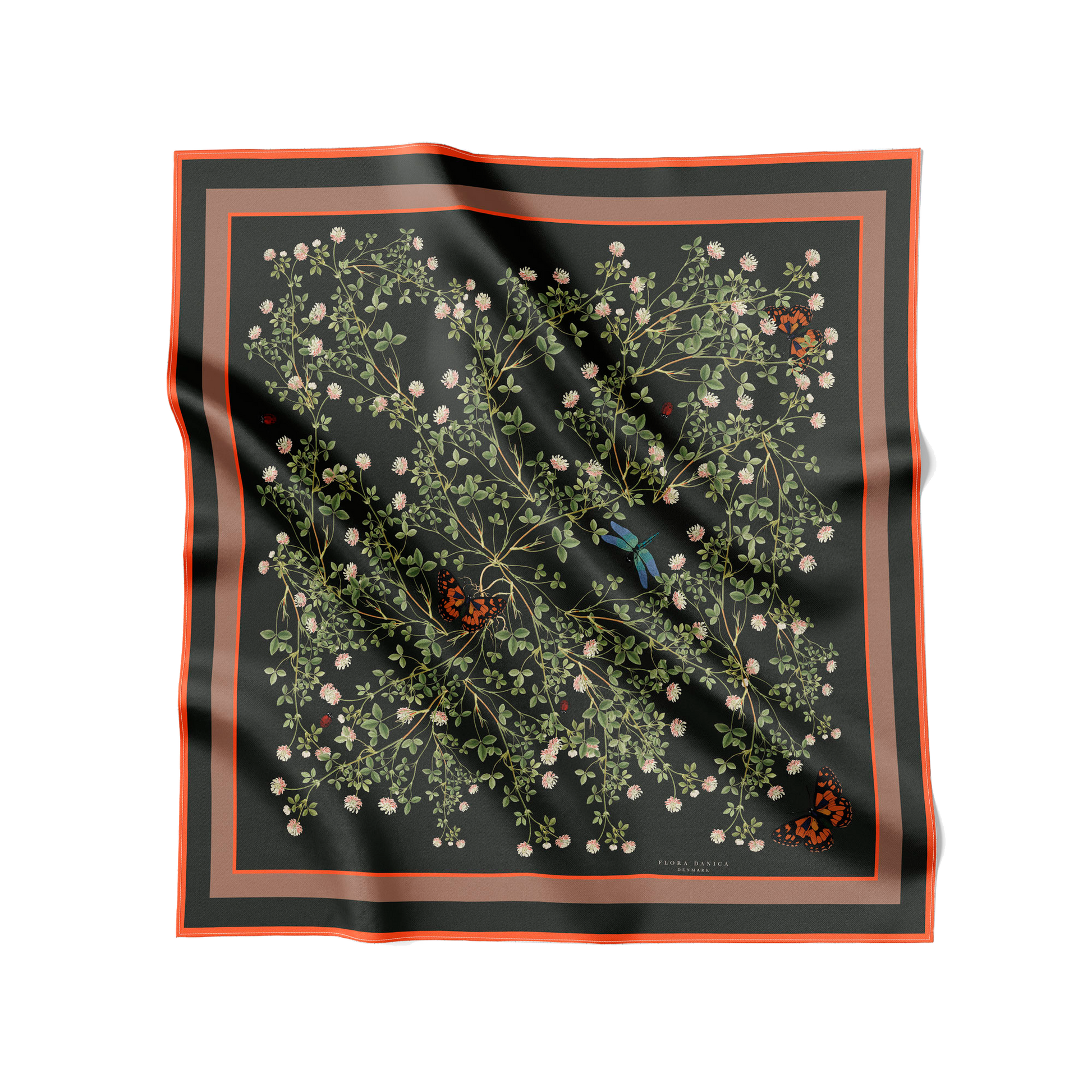 Flora Danica Denmark Cloverfield Whispers silketørklæde Large dobbeltsided scarf Cloverfield Whispers