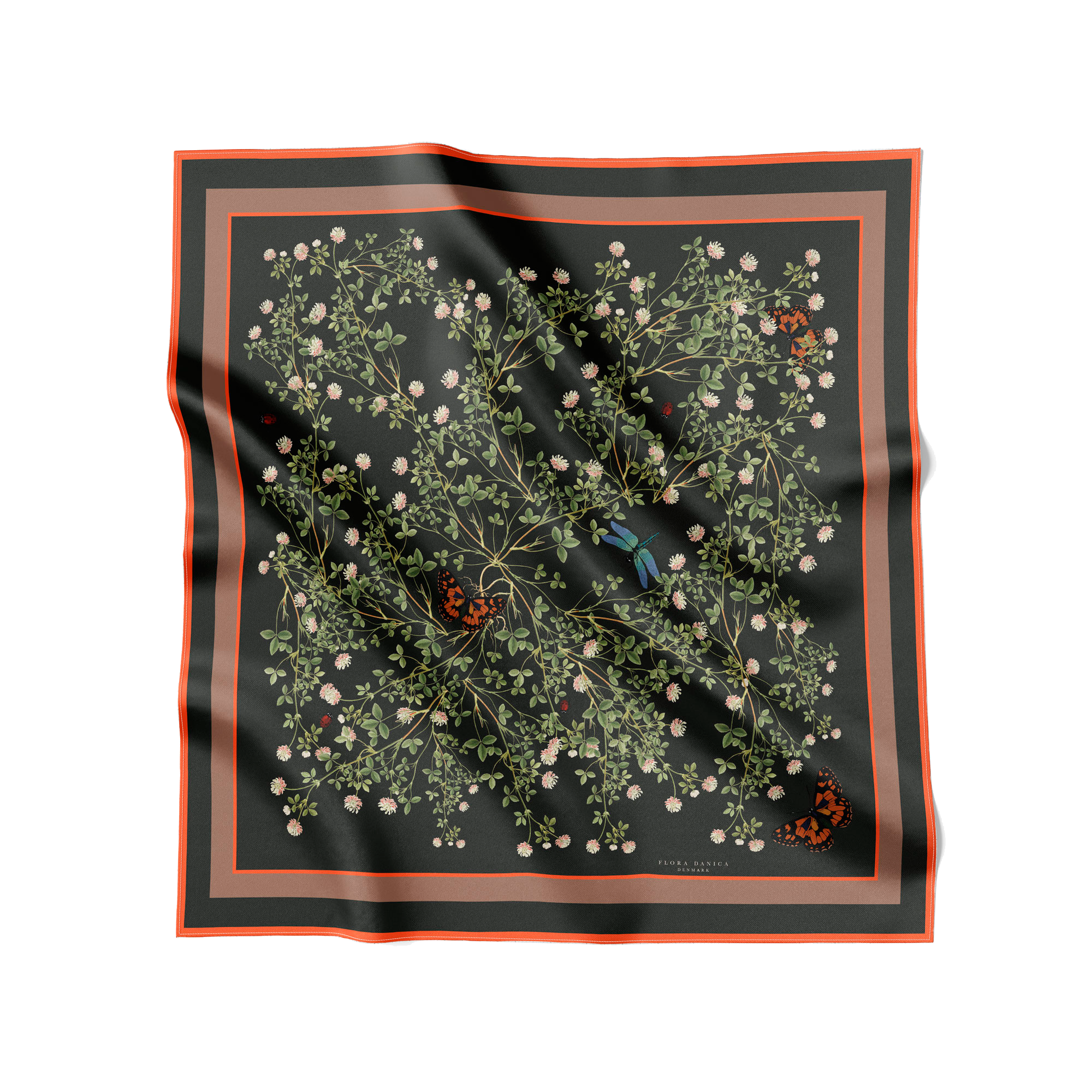 Flora Danica Denmark Cloverfield Whispers silketørklæde Large dobbeltsided scarf Cloverfield Whispers