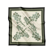 Flora Danica Denmark Coastal Sage 70 silketørklæde Medium Dobbeltsided scarf Sage Green