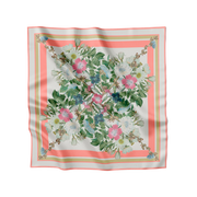 Flora Danica Denmark Coral Botanica 70 silketørklæde Medium Dobbeltsided scarf Coral Botanica scarf