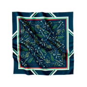 Flora Danica Denmark Flora Winter Garden silketørklæde Small scarf Flora Winter Garden Navy blue