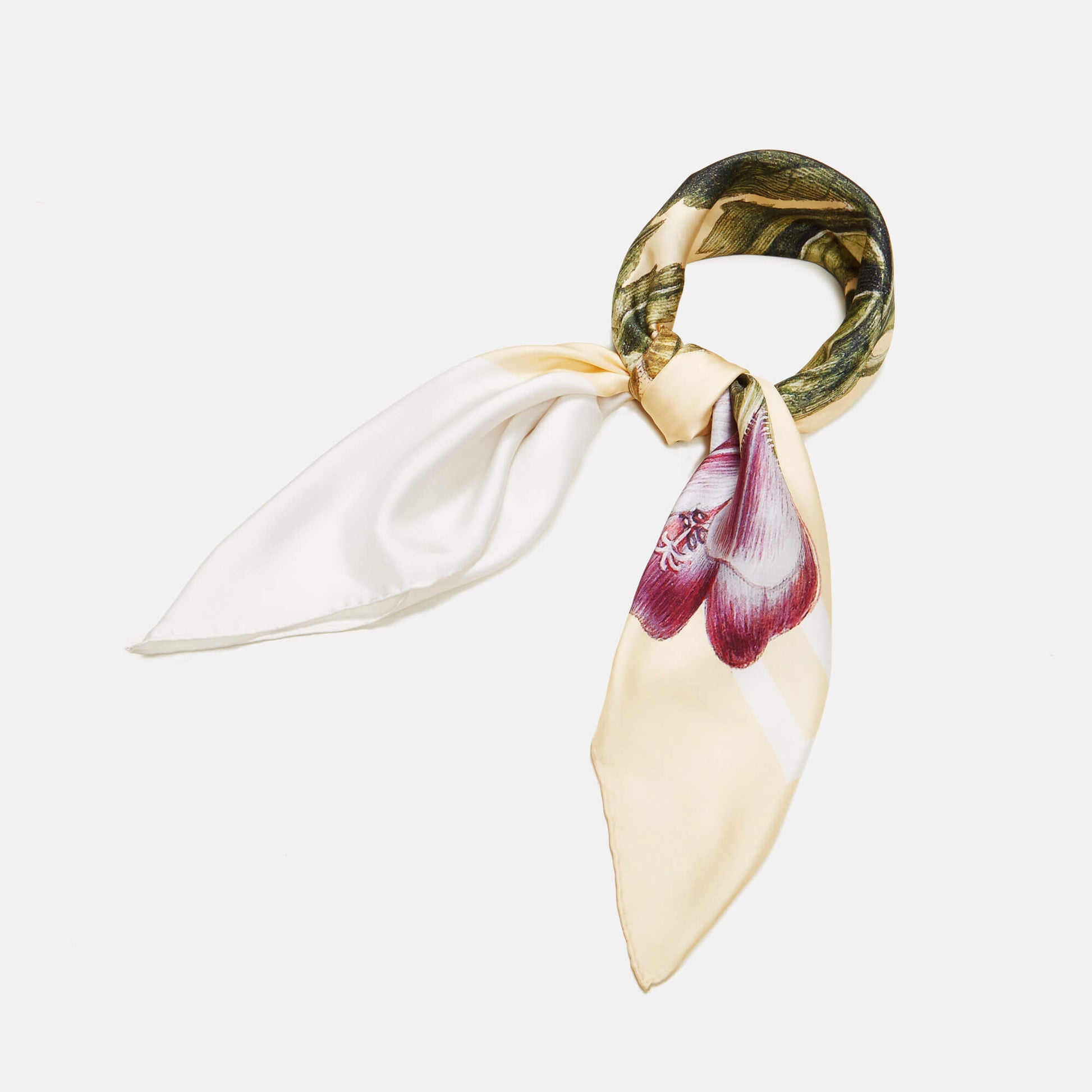 Flora Danica Denmark Flora Yellow Flower silketørklæde Large scarf Flora Yellow Flower