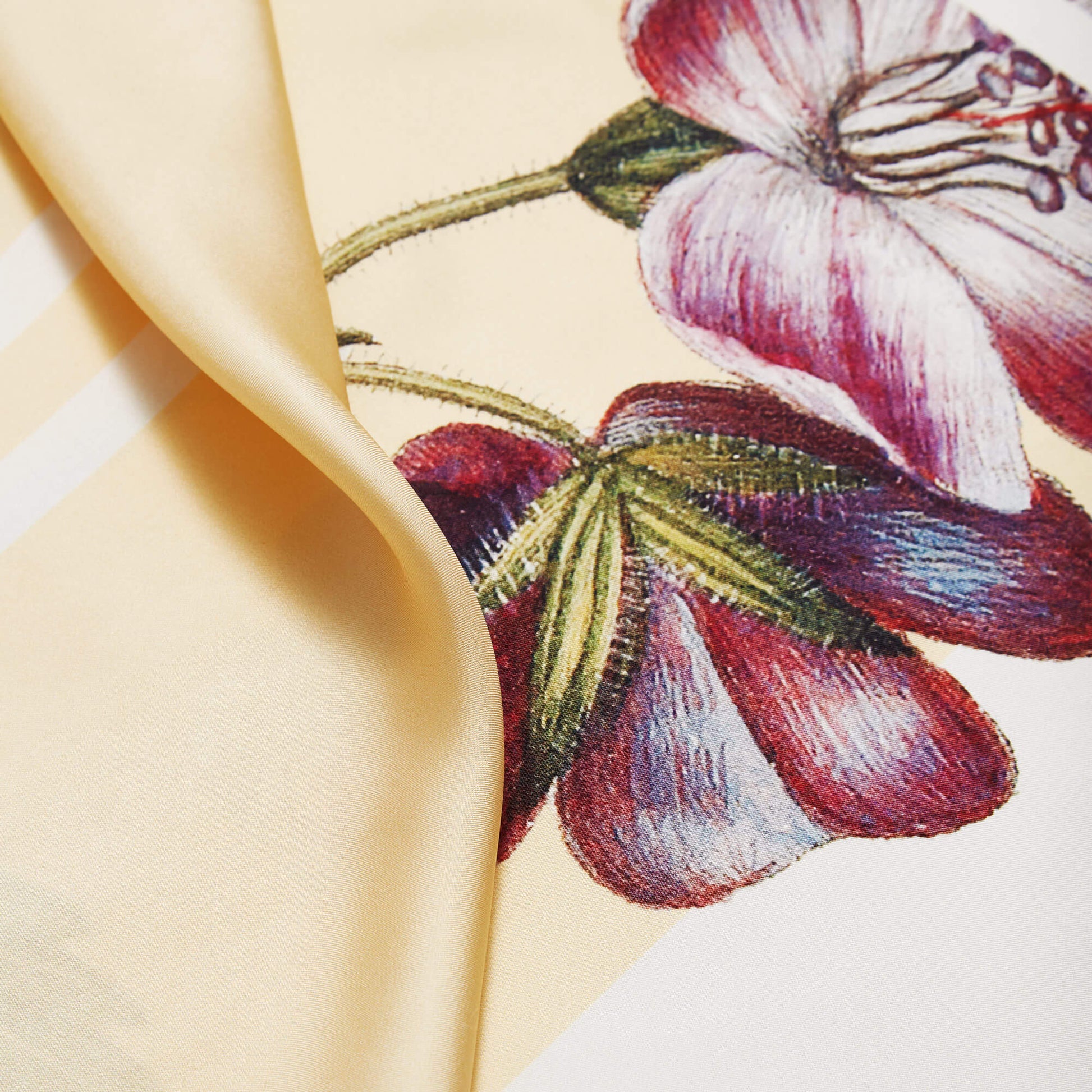 Flora Danica Denmark Flora Yellow Flower silketørklæde Large scarf Flora Yellow Flower