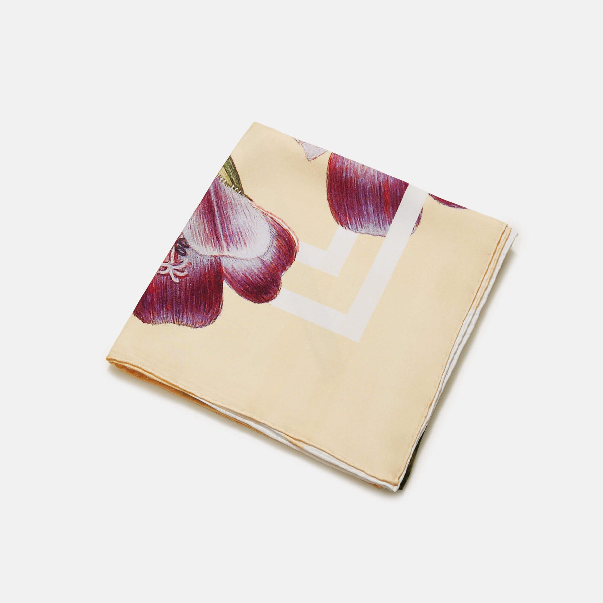 Flora Danica Denmark Flora Yellow Flower silketørklæde Large scarf Flora Yellow Flower