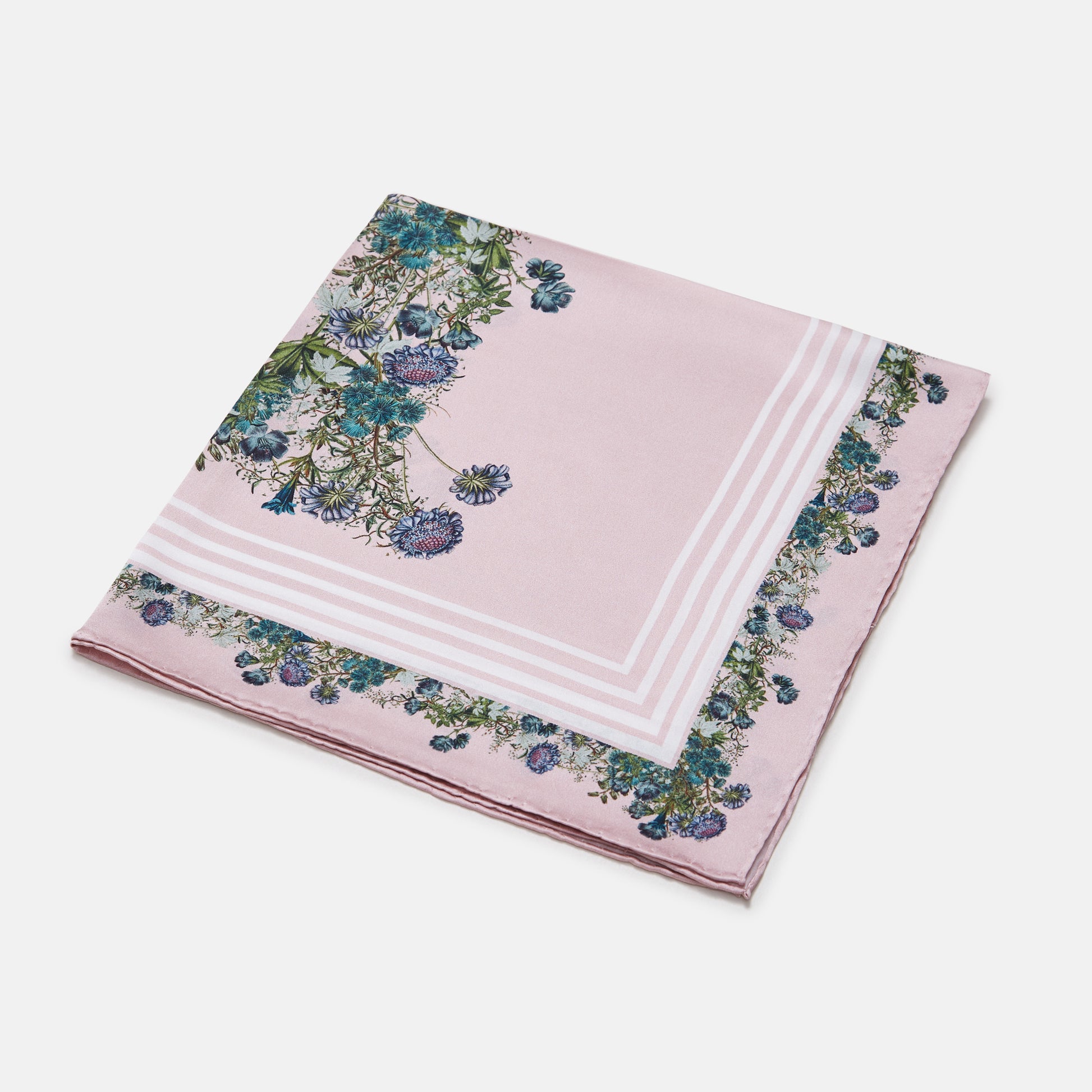 Flora Danica Denmark Flowering Pink F silketørklæde Small scarf Flowering Pink F