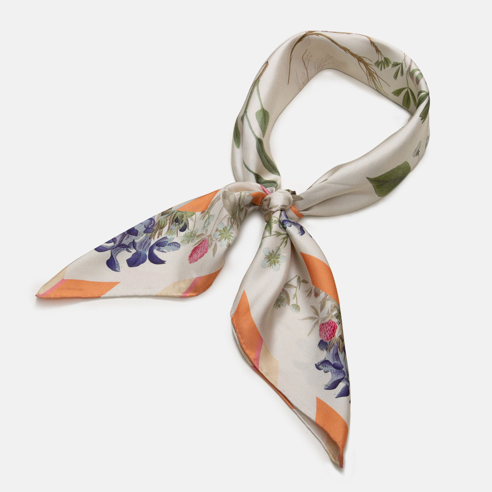 Flora Danica Denmark Flowering Summer Garden silketørklæde Large dobbeltsided scarf Flowering Summer/spring Garden