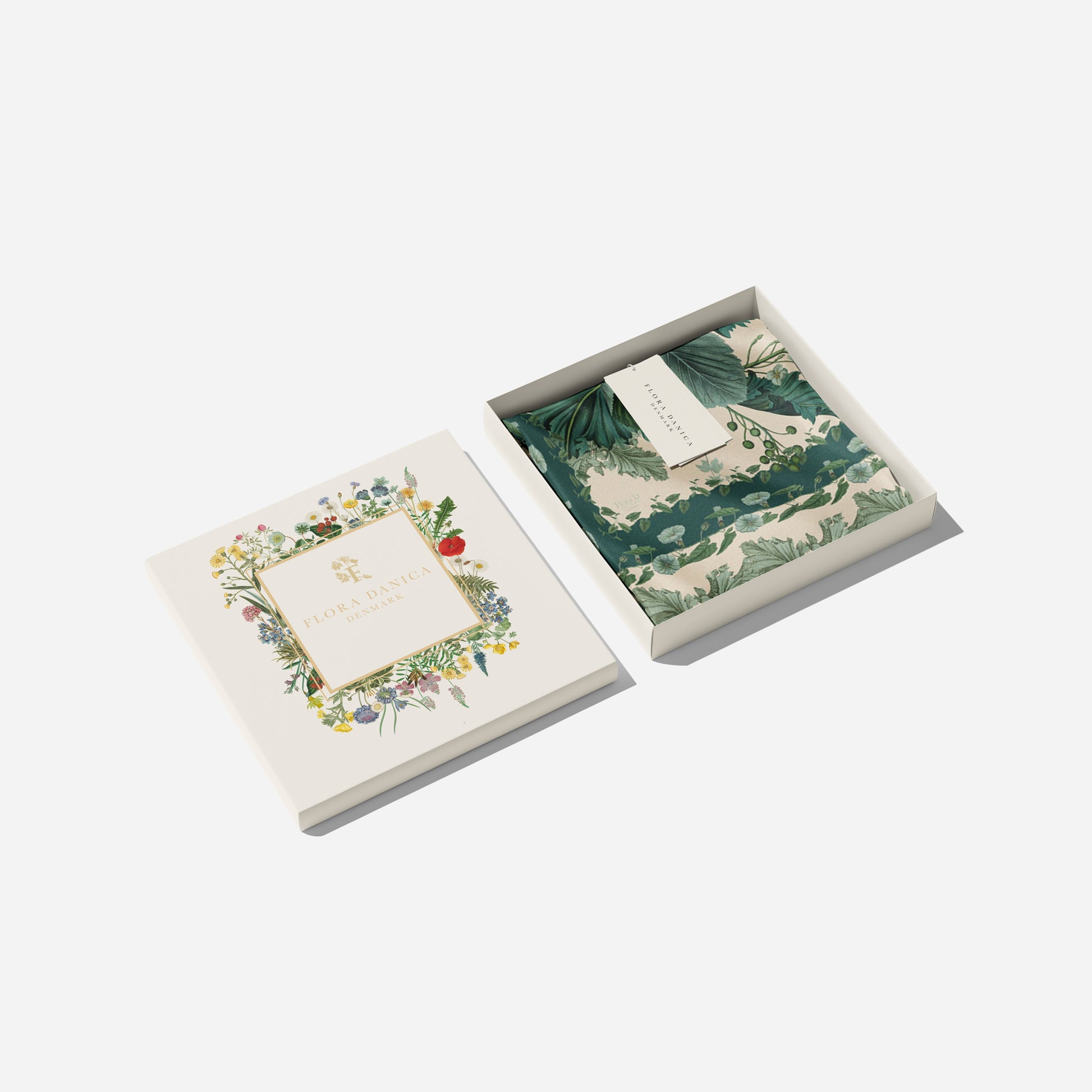 Flora Danica Denmark Green Flora Danica Garden silketørklæde Large scarf Green Flora Danica Garden