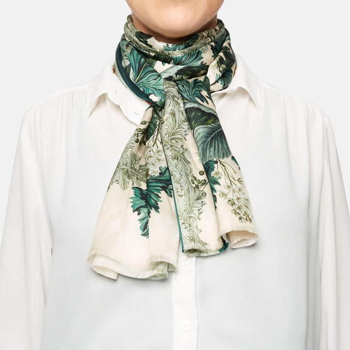 Flora Danica Denmark Green Flora Danica Long Garden scarf Large scarf Green Flora Danica Long Garden