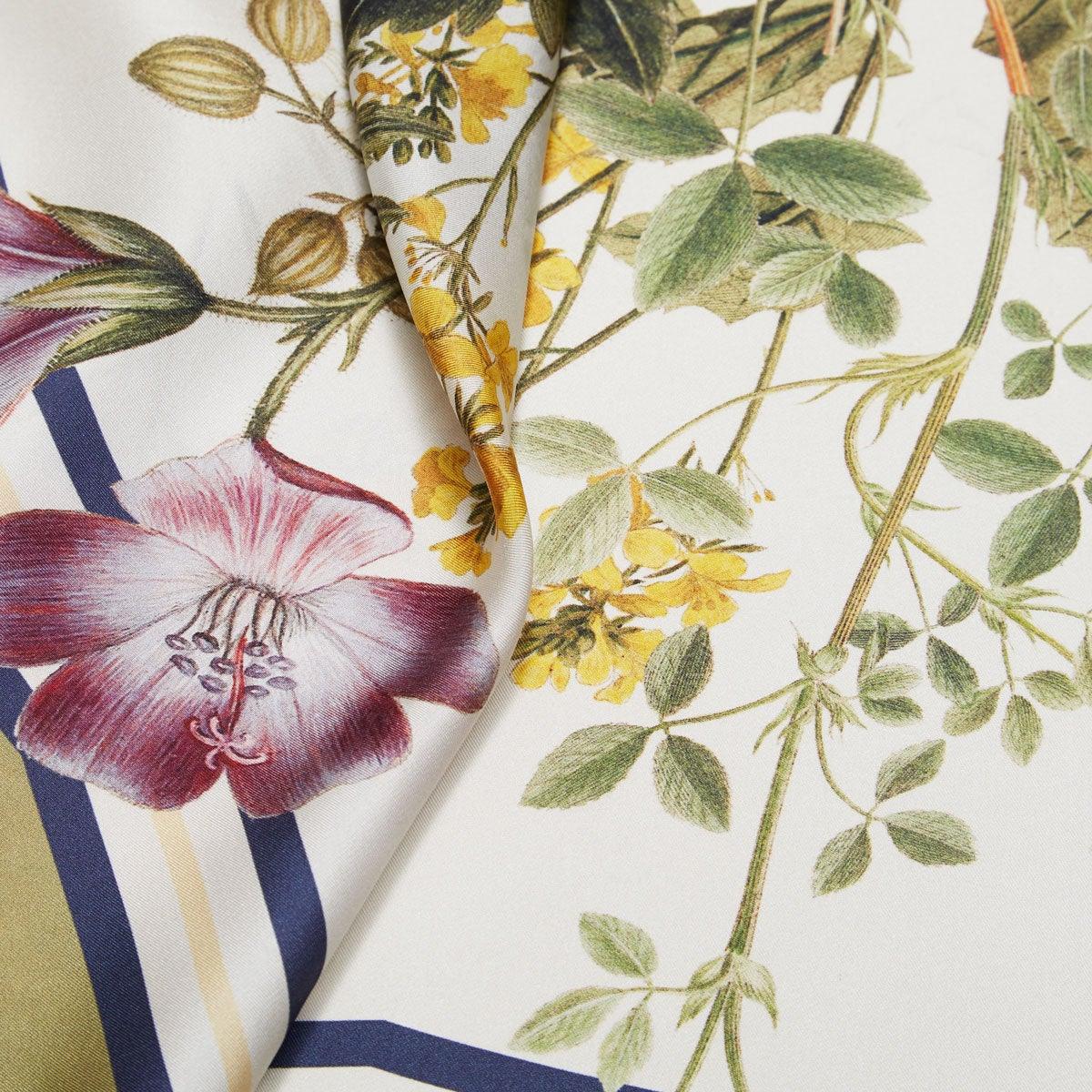 Flora Danica Denmark Green Flora silketørklæde Large scarf Green Flora