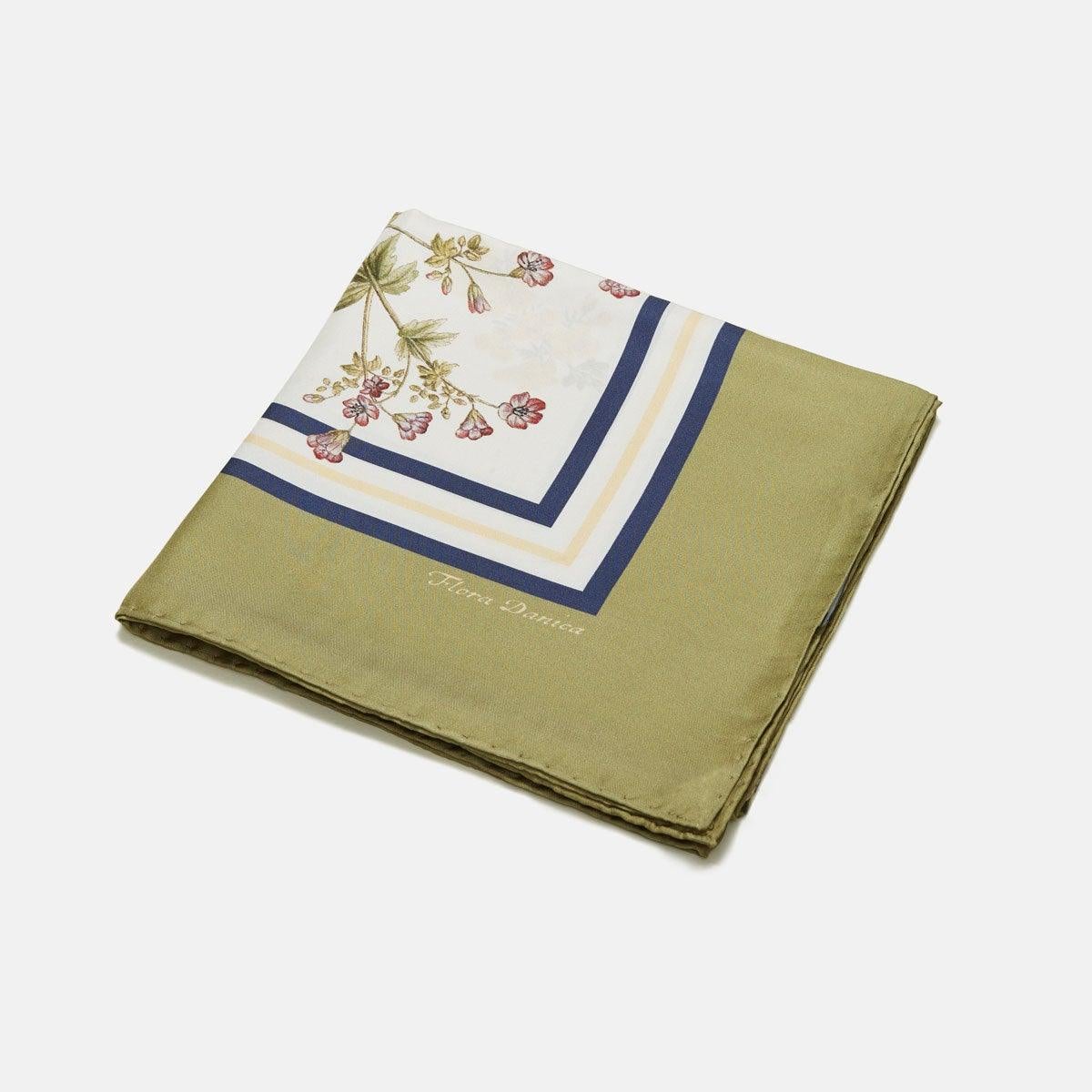 Flora Danica Denmark Green Flora silketørklæde Large scarf Green Flora