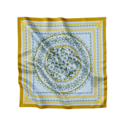 Flora Danica Denmark Green Flower Circle silketørklæde Large scarf Green Flower Circle