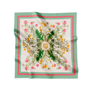 Flora Danica Denmark Green Meadow silketørklæde Small scarf Green Meadow