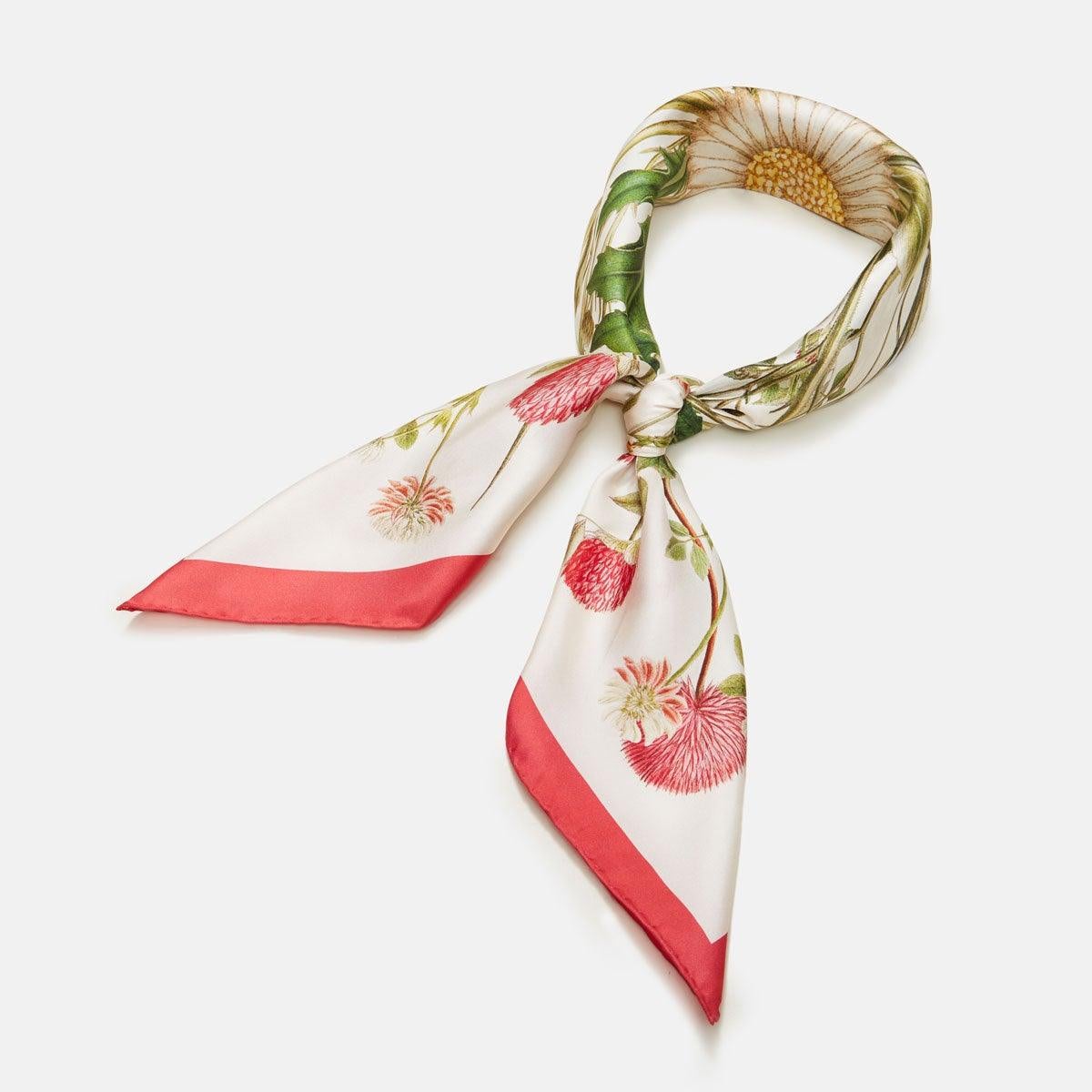 Flora Danica Denmark Meadow silketørklæde Large scarf Meadow Pink/off-white