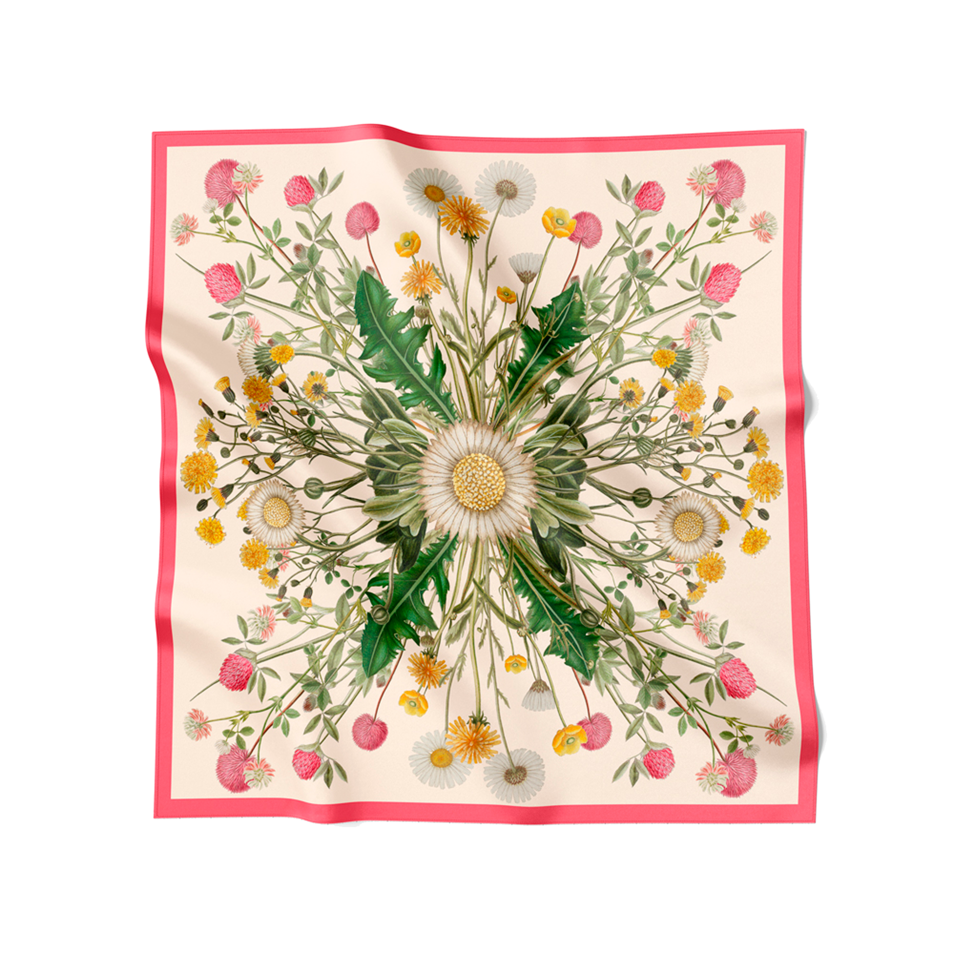 Flora Danica Denmark Meadow silketørklæde Large scarf Meadow Pink/off-white