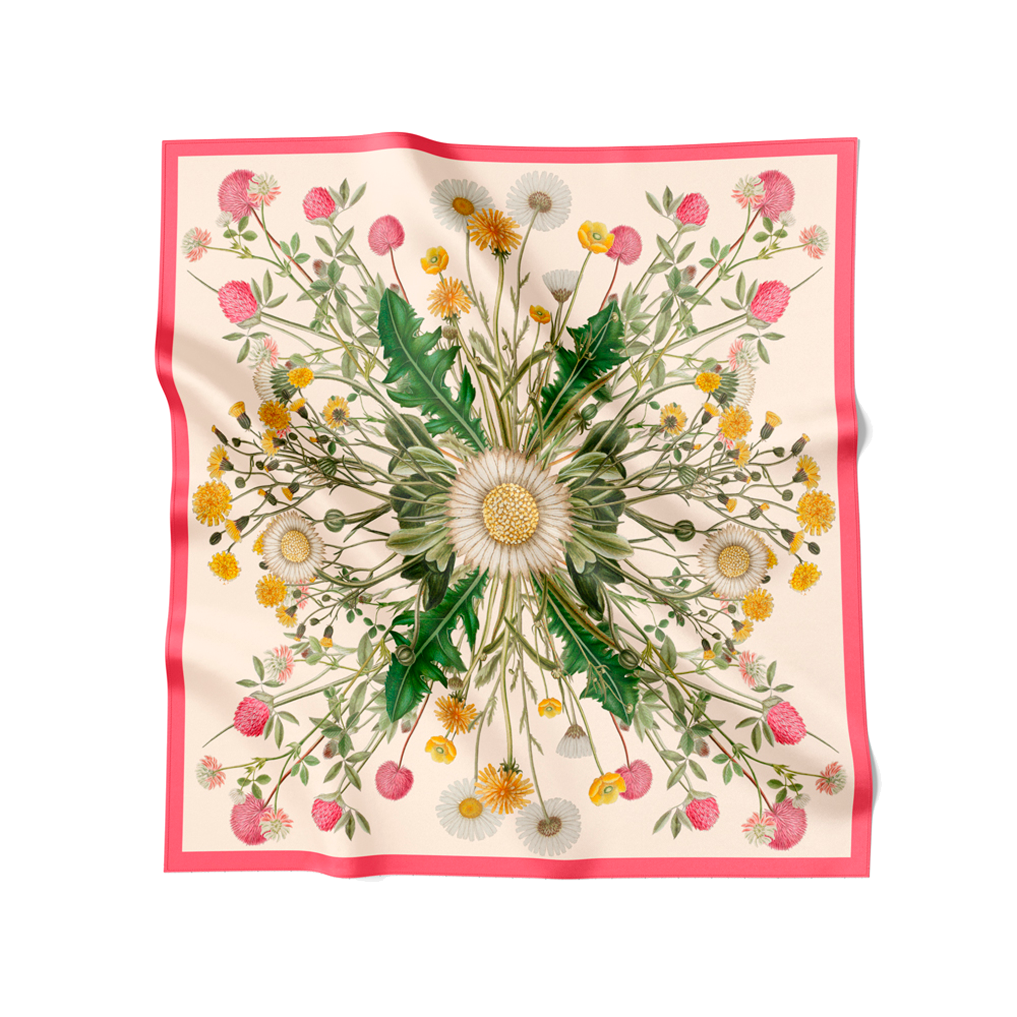 Flora Danica Denmark Meadow silketørklæde Large scarf Meadow Pink/off-white