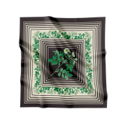 Flora Danica Denmark Optical Rose silketørklæde Large dobbeltsided scarf Optical Rose Black/Off-white