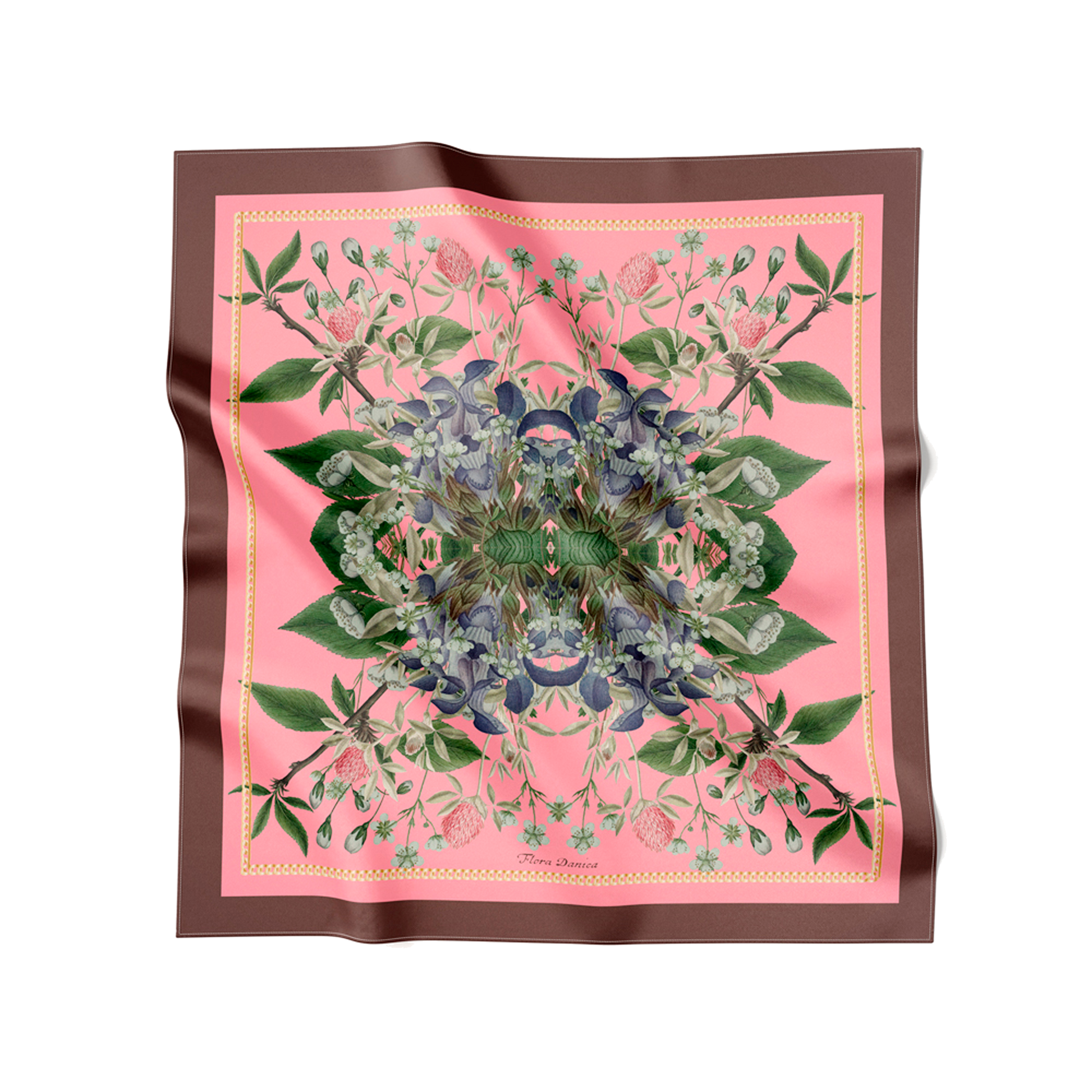 Flora Danica Denmark Pink Flower silketørklæde Small scarf Pink Flower