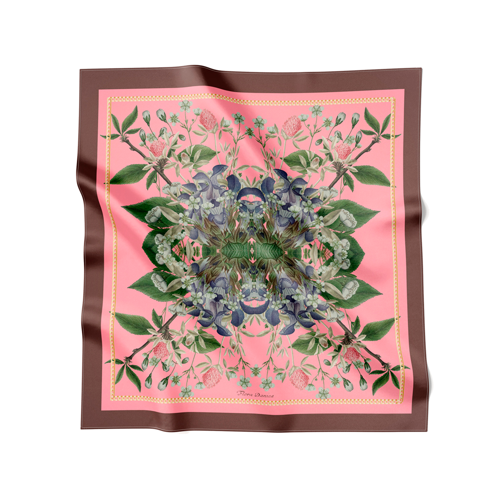 Flora Danica Denmark Pink Flower silketørklæde Small scarf Pink Flower