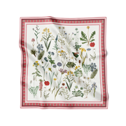 Flora Danica Denmark Raspberry Flower Field 70 scarf Medium Dobbeltsided scarf Raspberry red