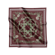 Flora Danica Denmark Ruby Meadowsweet 70 silketørklæde Medium Dobbeltsided scarf Ruby Burgundy