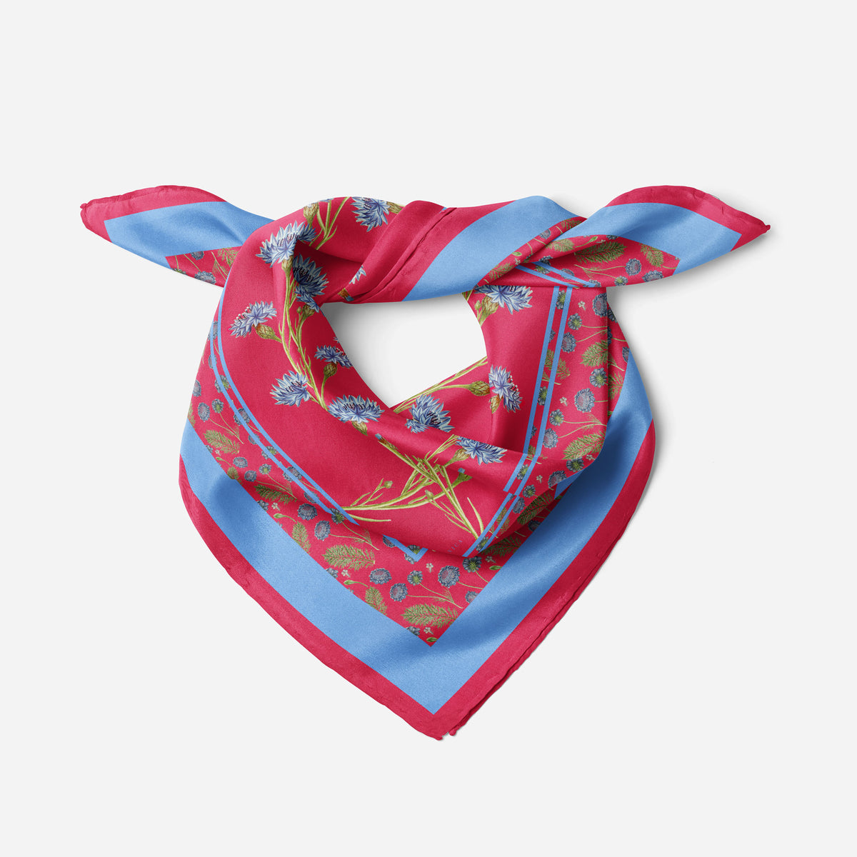 Flora Danica Denmark Scarlet Wildflower 53 silketørklæde Small scarf Scarlet Wildflower Red