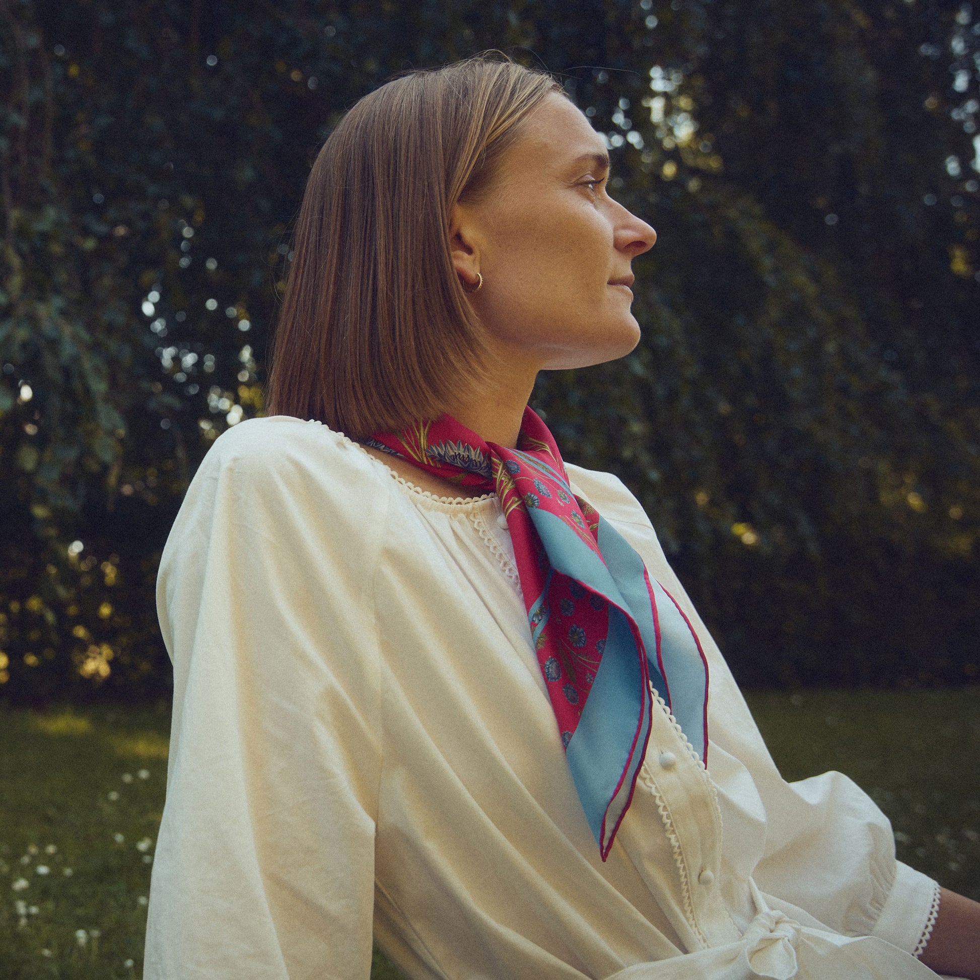 Flora Danica Denmark Scarlet Wildflower 70 scarf Medium Dobbeltsided scarf Scarlet Wildflower Red