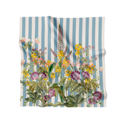 Flora Danica Denmark Striped Flower Meadow silketørklæde Small scarf Striped Flower Meadow Blue/white
