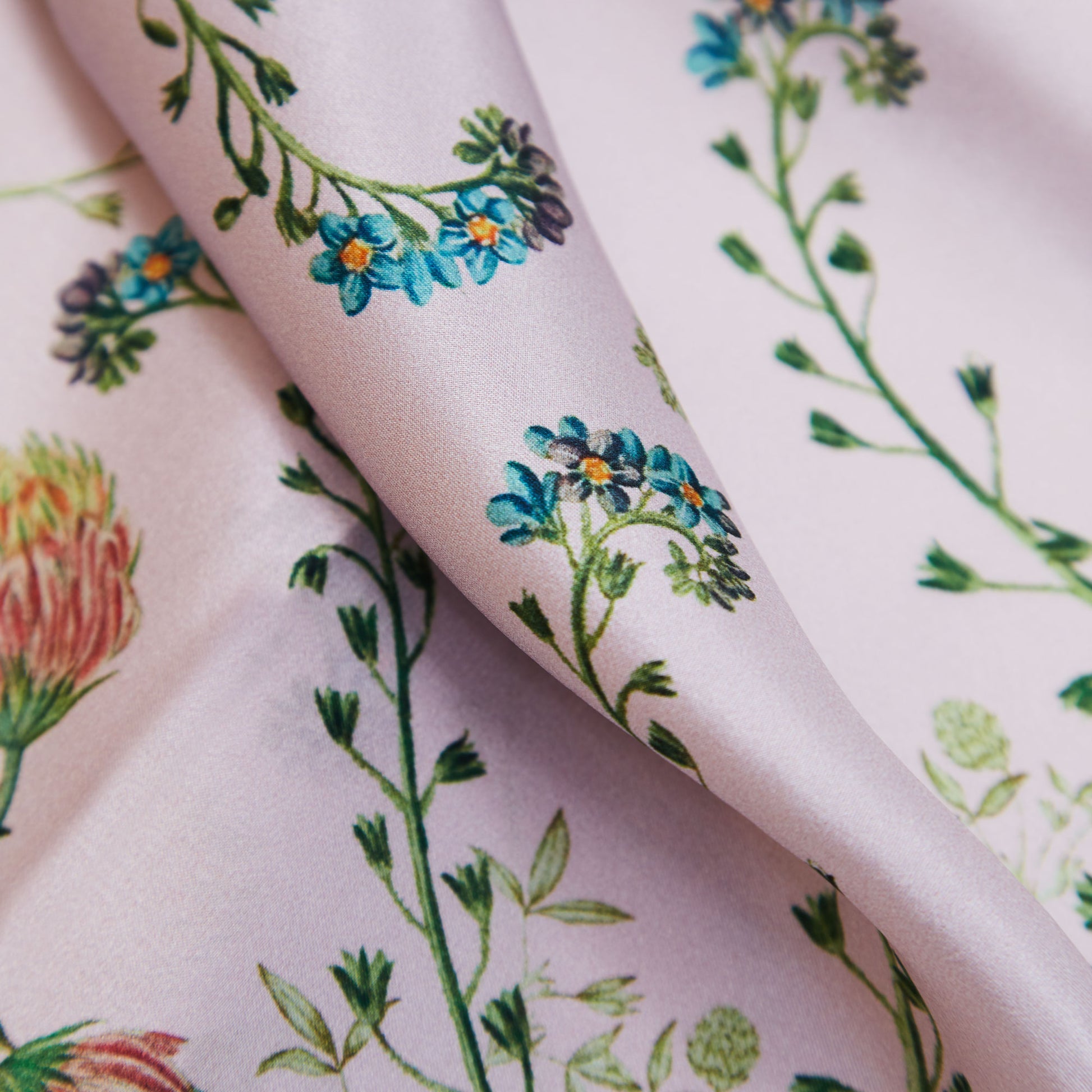 Flora Danica Denmark Summer Garden silketørklæde Small scarf Summer Garden Yellow/purple