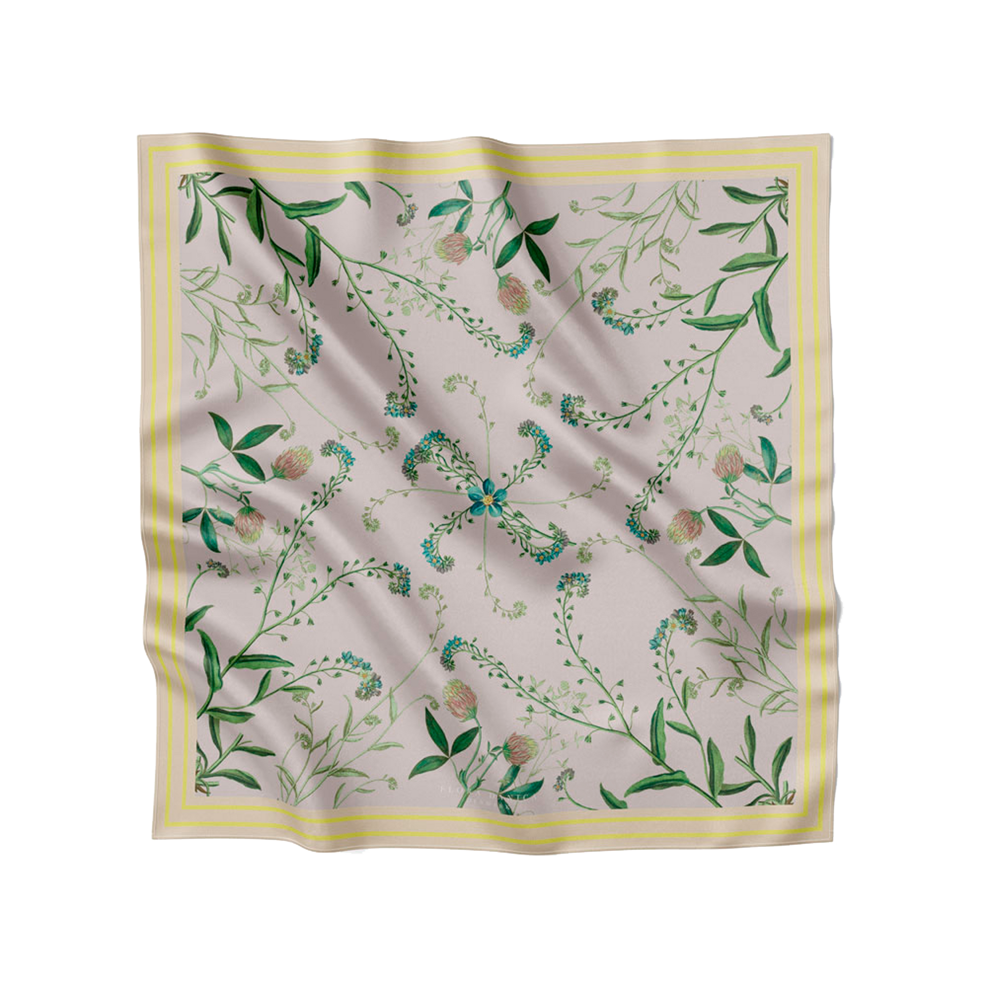 Flora Danica Denmark Summer Garden silketørklæde Small scarf Summer Garden Yellow/purple