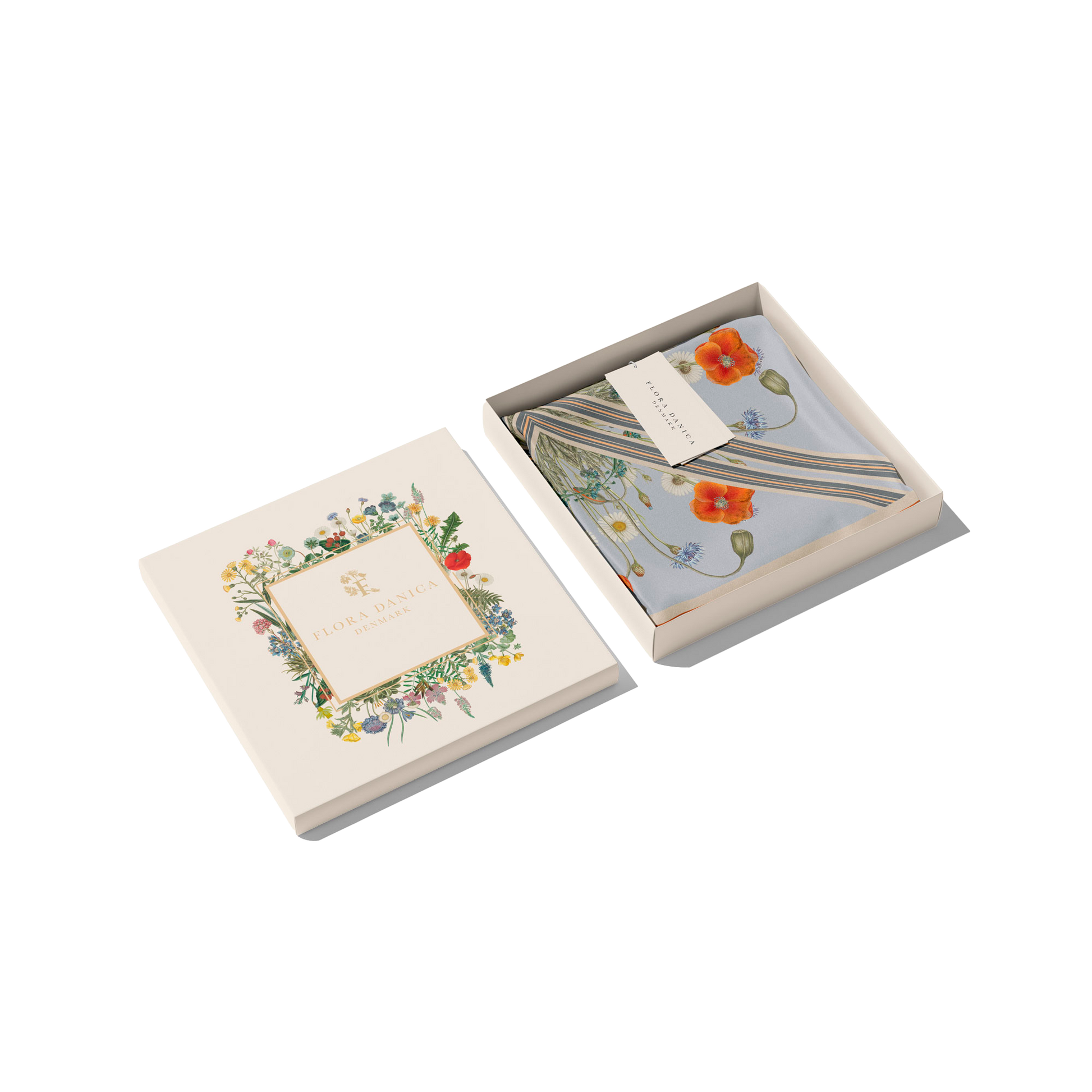 Flora Danica Denmark Wildframe 53 scarf Small scarf Blue Mist