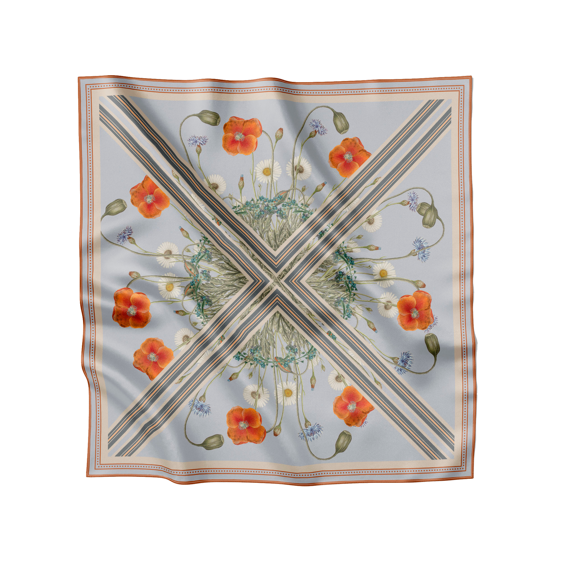 Flora Danica Denmark Wildframe 53 scarf Small scarf Blue Mist