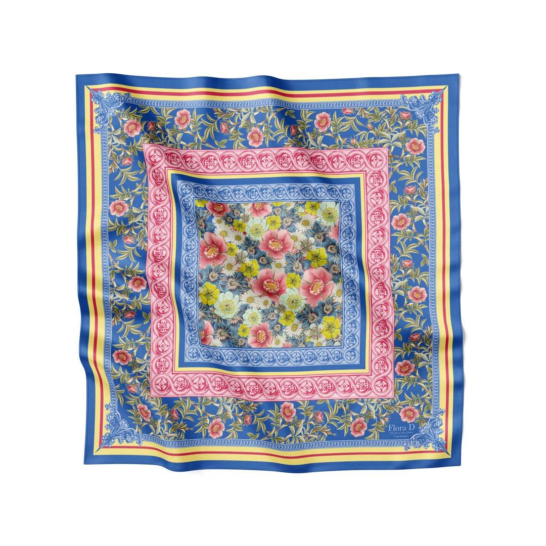 Blue Rose Garden silketørklæde - FLORA DANICA DENMARK