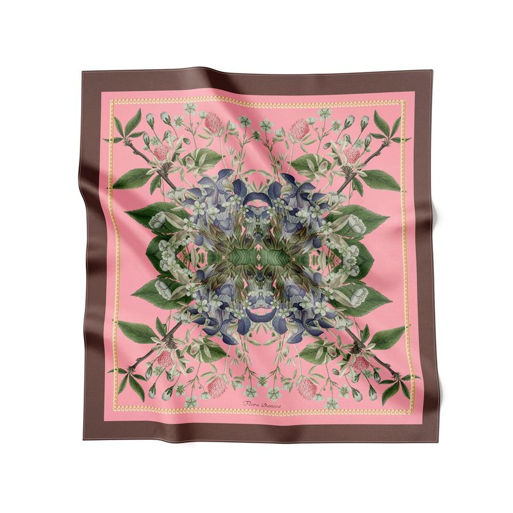 Pink Flower silketørklæde - FLORA DANICA DENMARK