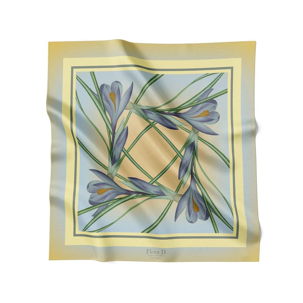 Yellow Crocus Bouquet silketørklæde - FLORA DANICA DENMARK